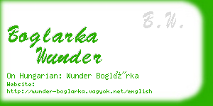 boglarka wunder business card